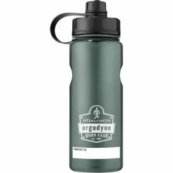 Flash Sale ⭐ Ergodyne Chill-Its® Plastic Wide Mouth Water Bottle, 1 Liter, Gray, 13152 ⭐