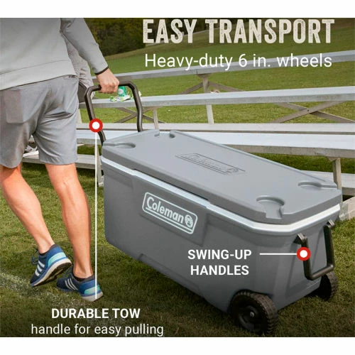Discount ๐ Coleman® 316 Series™ Wheeled Cooler, 100 Qt., Polypropylene, Gray ๐ 2 Discount ๐ Coleman® 316 Series™ Wheeled Cooler, 100 Qt., Polypropylene, Gray ๐ - Image 2