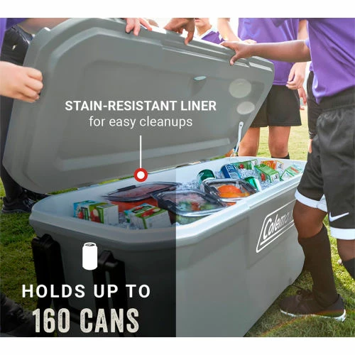 Discount ๐ Coleman® 316 Series™ Wheeled Cooler, 100 Qt., Polypropylene, Gray ๐ 3 Discount ๐ Coleman® 316 Series™ Wheeled Cooler, 100 Qt., Polypropylene, Gray ๐ - Image 3