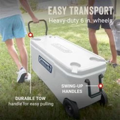 Budget 💯 Coleman&reg; 316 Series&trade; Wheeled Marine Cooler, 100 Qt., Polypropylene, White 😍 -Serveware & Tableware Sales Store 316 Marine 3