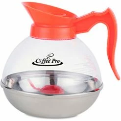 Outlet 🥰 Coffee Pro OGFCPU13 Unbreakable Decaf Coffee Decanter, 12-Cup/Stainless Steel/Polycarbonate 🧨