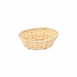 Wholesale 👍 Alegacy 485 - Bread Basket, Round Bamboo - Pkg Qty 12 👍