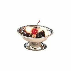 Hot Sale 😀 American Metalcraft 9000 - Sherbet Dish, 9 Oz. Capacity, Gadroon Base, Footed, Stainless Steel 🎉