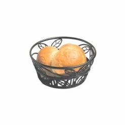 Outlet ⭐ American Metalcraft BLLB81 - Bread Basket, 8" Dia., Black Leaf Design 🔔