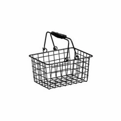 Outlet ✔️ American Metalcraft RBHB975 - Basket W/Double Handle, Rectangular, 9 x 7 x 5, Black Wire 💯