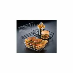 Discount 🥰 American Metalcraft RMB59C - Basket, 9 x 6 x 2-1/2, Rectangle, Grid Bottom, Chrome 🎁