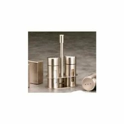 Flash Sale ✔️ American Metalcraft SP6 - Salt & Pepper Shaker Set W/Base, 3-1/4"H, Round 💯
