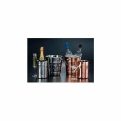 Coupon 😀 American Metalcraft SW4C - Wine Cooler, 4-3/4"D x 7-1/4"H, Copper Plated, 🔨 Hammered Finish ⌛
