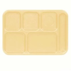 Coupon ⭐ Cambro 10146CW145 - School Tray 10" x 14" 6 Compartment, Yellow - Pkg Qty 24 ❤️