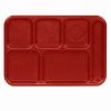 Budget 🎉 Cambro 10146CW416 - School Tray 10" x 14" 6 Compartment, Cranberry - Pkg Qty 24 ⭐
