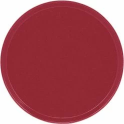 New 🌟 Cambro 1950505 - Camtray 19.5" Round Low, Cherry Red - Pkg Qty 12 ⌛
