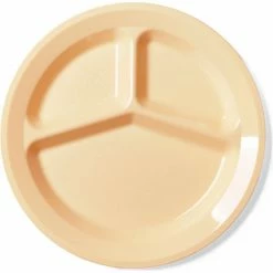 Coupon 👏 Cambro 93CW110 - Plate, 3 Compartment 9", Black - Pkg Qty 48 🔔