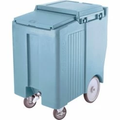 Outlet 👍 Cambro ICS175TB401 - Ice Caddy, Blue, 175lbs. Cap, Tall, 2 Swivel, 1 w/Brake, 2, 10" Easy Wheels ✨