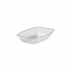 Outlet 🔥 Cambro RSB1419CW135 - Bowl Ribbed Camwear Rectangular 14 x 19, Clear - Pkg Qty 4 🎉