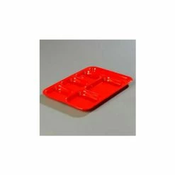 Wholesale 🥰 Carlisle 4398805 - Right-Hand Heavy Weight Compartment Tray, Red - Pkg Qty 12 👍
