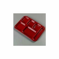 Best Pirce 🎉 Carlisle 4398885 - Right-Hand Heavy Weight Compartment Tray, Dark Cranberry - Pkg Qty 12 🎉