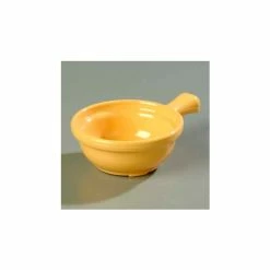 Outlet 🤩 Carlisle 700622 - Handled Soup Bowl 8 Oz., 4-5/8", Honey Yellow - Pkg Qty 24 👏