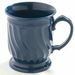 Hot Sale ✔️ Dinex DX300050 - Turnbury® Insulated Pedestal Base Mug, 8 Oz. 48/Cs, Dark Blue 👍