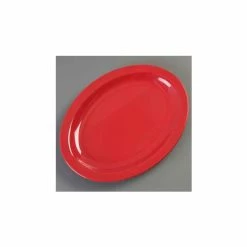 Buy ✔️ Carlisle KL12705 - Kingline™ Oval Platter 12", 8-31/32", 1-3/16", Red - Pkg Qty 12 🎉