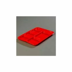 Buy ✨ Carlisle P614R05 - Right-Hand 6-Compartment Tray, Red - Pkg Qty 24 🛒