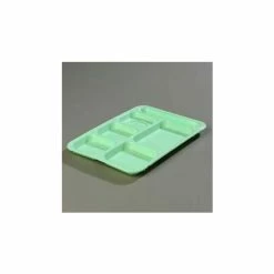 Buy 😀 Carlisle P614R09 - Right-Hand 6-Compartment Tray, Green - Pkg Qty 24 🔥