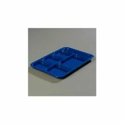 Flash Sale ⭐ Carlisle P614R14 - Right-Hand 6-Compartment Tray, Blue - Pkg Qty 24 🛒