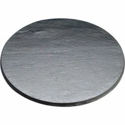 Coupon 🤩 Cal-Mil 1523-12-65 Round Serving / Display Stone 12" Dia. x 1/4"H Black - Pkg Qty 6 🥰