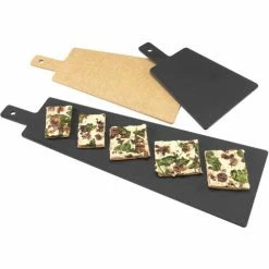 Outlet 🤩 Cal-Mil 1535-24-13 Rectangle Bread Board with Handle 24"L x 8"W x 1/4"H Black - Pkg Qty 3 😉