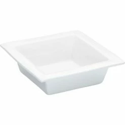 Best deal ❤️ Cal-Mil PP351 Wide Edge Square Porcelain Bowl 10"W x 10"D x 3"H - Pkg Qty 3 ⭐