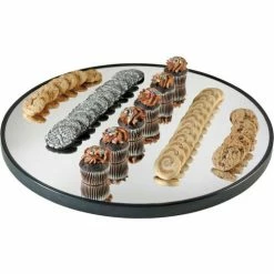 Best deal 😉 Cal-Mil RR240 Round Mirror Tray with Black Rim 24" Dia. x 1"D 👍