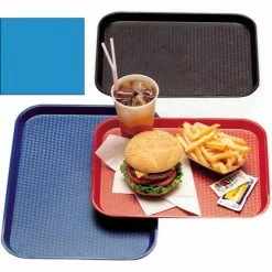 Flash Sale 😀 Cambro 1014FF168 - Tray Fast Food 10" x 14" - Blue - Pkg Qty 24 ✨