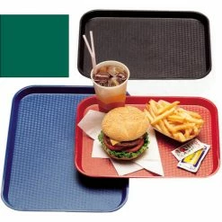 Budget 🔔 Cambro 1418FF119 - Tray Fast Food 14" x 18", Sherwood Green - Pkg Qty 12 😍