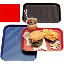 Buy 🥰 Cambro 1418FF163 - Tray Fast Food 14" x 18", Red - Pkg Qty 12 ⌛