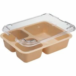 New 😍 Cambro 853FCW133 - Tray, 3 Compartment, Beige - Pkg Qty 24 👍