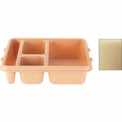 Hot Sale 🔔 Cambro 9114CP161 - Tray 4 Compartment 9 x 11, Tan - Pkg Qty 24 🛒 -Serveware & Tableware Sales Store Cambro 9114CP161