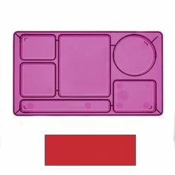 New 🔔 Cambro 915CW404 - School Tray 2 x 2 10" x 14", Red - Pkg Qty 24 💯