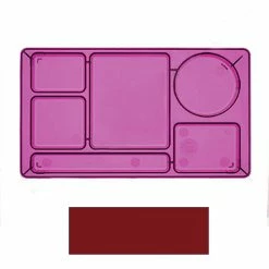 Budget 🛒 Cambro 915CW416 - School Tray 2 x 2 10" x 14", Cranberry - Pkg Qty 24 🧨