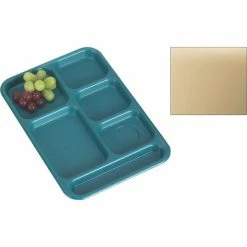 Coupon 🌟 Cambro BCT1014161 - School Tray 10" x 14" 6 Compartment, Tan - Pkg Qty 24 🔔