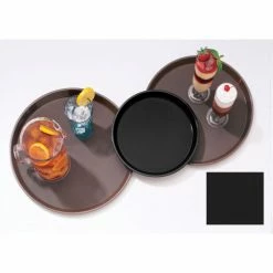 Brand new 😍 Cambro PT1400110 - Tray Polytread 14" Round, Black - Pkg Qty 12 ⌛ -Serveware & Tableware Sales Store Cambro PT1400110
