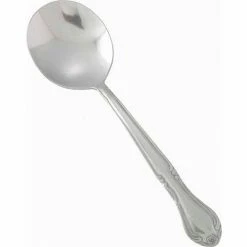 Buy 🛒 Winco 0004-04 Elegance Bouillon Spoon, 12/Pack 😀