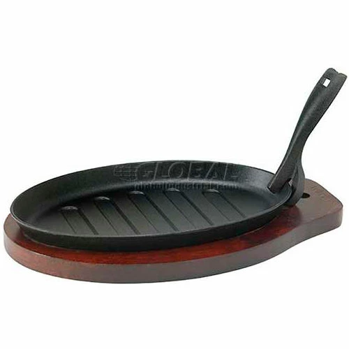 Best Pirce ✔️ Winco ISP-3 Cast Iron Steak Platter w/ Wood Underline & Gripper - Pkg Qty 12 🎉 1 Best Pirce ✔️ Winco ISP-3 Cast Iron Steak Platter w/ Wood Underline & Gripper - Pkg Qty 12 🎉