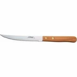 Brand new 👍 Winco K-45W Steak Knife, 4-1/2"L, Wood Handle, Serrated Blade, 12/Pack 🤩