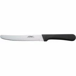 Cheap 🔔 Winco K-50P Steak Knife, 5"L, Black Pastic Handle, Serrated Blade, 12/Pack 🧨