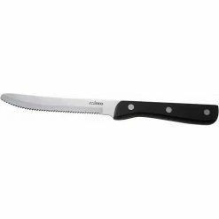 Budget ❤️ Winco K-80P Steak Knife W/ Pointed Tip, 5"L, Black Pastic Handle, Serrated Blade, 12/Pack ❤️