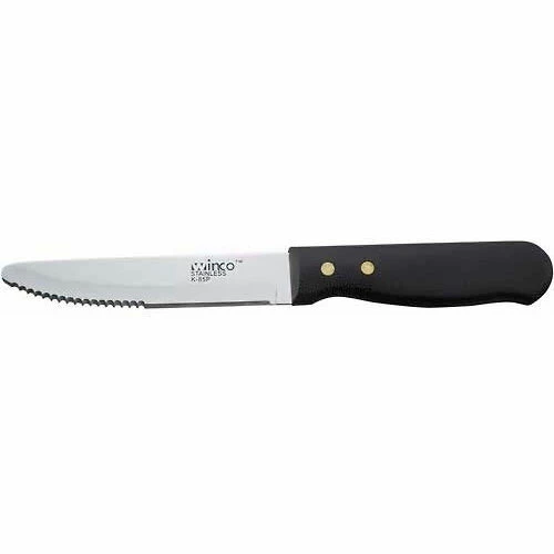 Top 10 ๐ Winco K-85P Jumbo Steak Knife, 5"L, Black Pastic Handle, Round Tip, Serrated Blade - Pkg Qty 2 โค๏ธ 1 Top 10 ๐ Winco K-85P Jumbo Steak Knife, 5"L, Black Pastic Handle, Round Tip, Serrated Blade - Pkg Qty 2 โค๏ธ