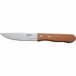 Outlet 💯 Winco KB-30W Extra Large Steak Knife, 5"L, Wood Handle, Serrated Blade, Pointed Tip - Pkg Qty 2 ✨
