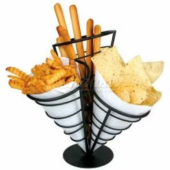 Best reviews of ✔️ Winco WBKH-10 3 Cone Black Wire French Fryer Holder - Pkg Qty 4 🎉