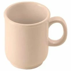 Wholesale 🎁 Winco mmU-8 Bulbous Mug, 8 oz, Tan, Melamine, 12/Pack 😉