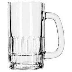 Coupon ⌛ Libbey Glass 5309 - Beer Glass, Mug 12 Oz., Paneled Clear, 24 Pack 🧨