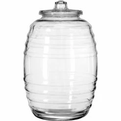 Discount ⭐ Libbey Glass 9520004 - Glass Barrel Storage W/Lid Round 20 Liter ⌛